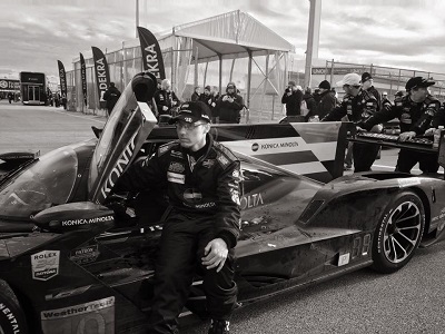 Black and white photo of race car by Julia Tyson '22