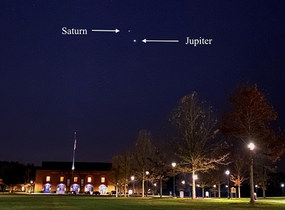 Saturn and Jupiter above the PAC