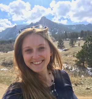 white woman with mountain in background, Alecia Nichols '16